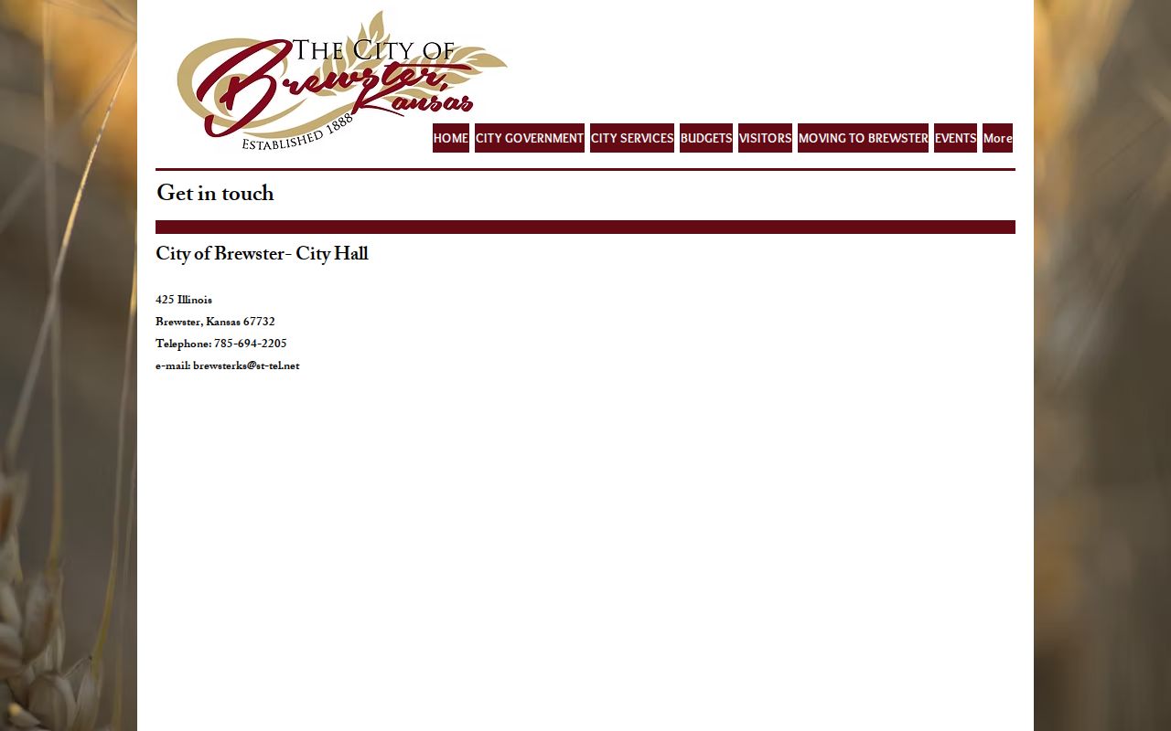 Brewster court docket City Hall contact route