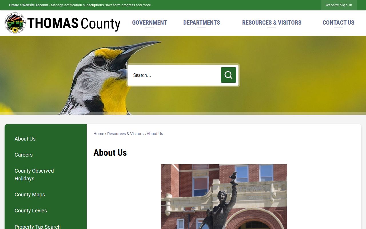 Thomas County history and courthouse information