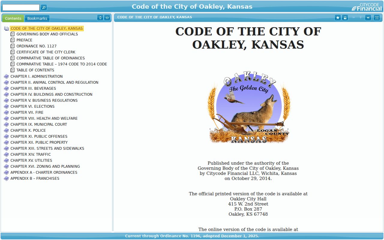 Oakley court docket municipal jurisdiction and clerk duties