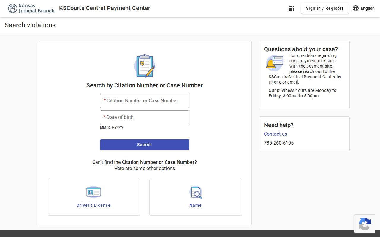 Thomas County traffic court record payment search fields
